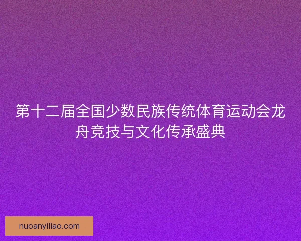 第十二届全国少数民族传统体育运动会龙舟竞技与文化传承盛典